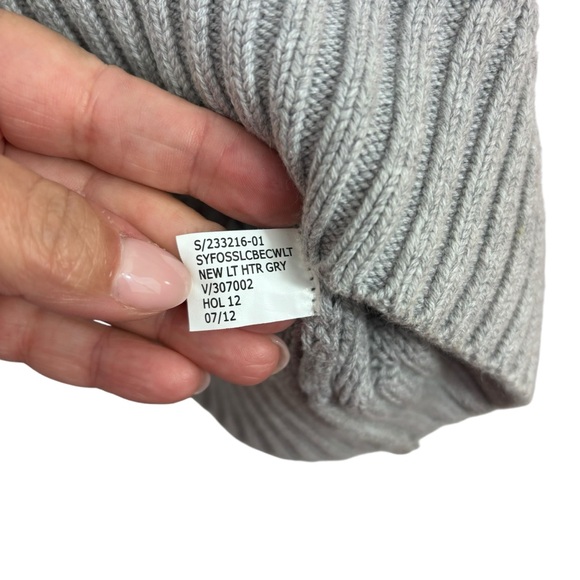 Banana Republic Cowl Neck Cable Knit Grey Sweater Vest Cashmere Blend Size S - Picture 8 of 9